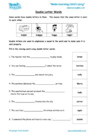 Worksheets for kids - double-letter-words